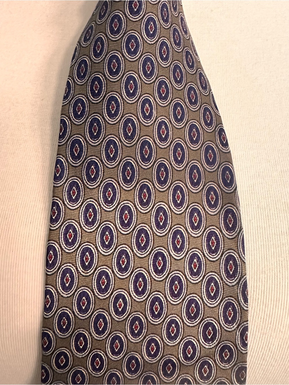 Isaco Vintage Tie Men's Handmade Necktie Office Party Geometrics Grey Multicolor